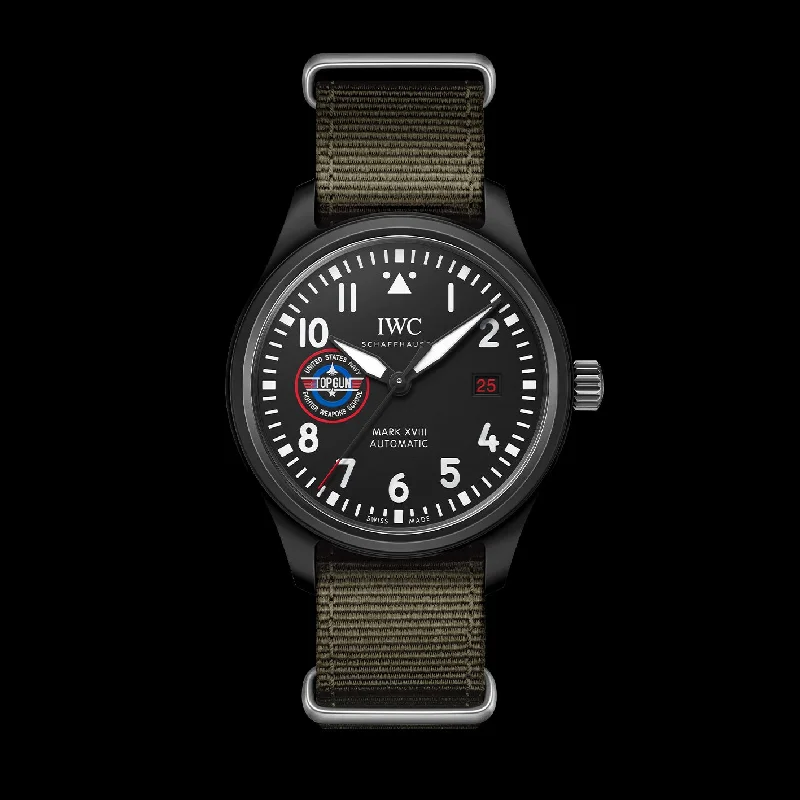 IWC Pilot’S Watch Mark Xviii Top Gun Edition “Sfti” Watch, 41mm Black Dial, IW324712-IWC Watch for Elite Watch Collectors -