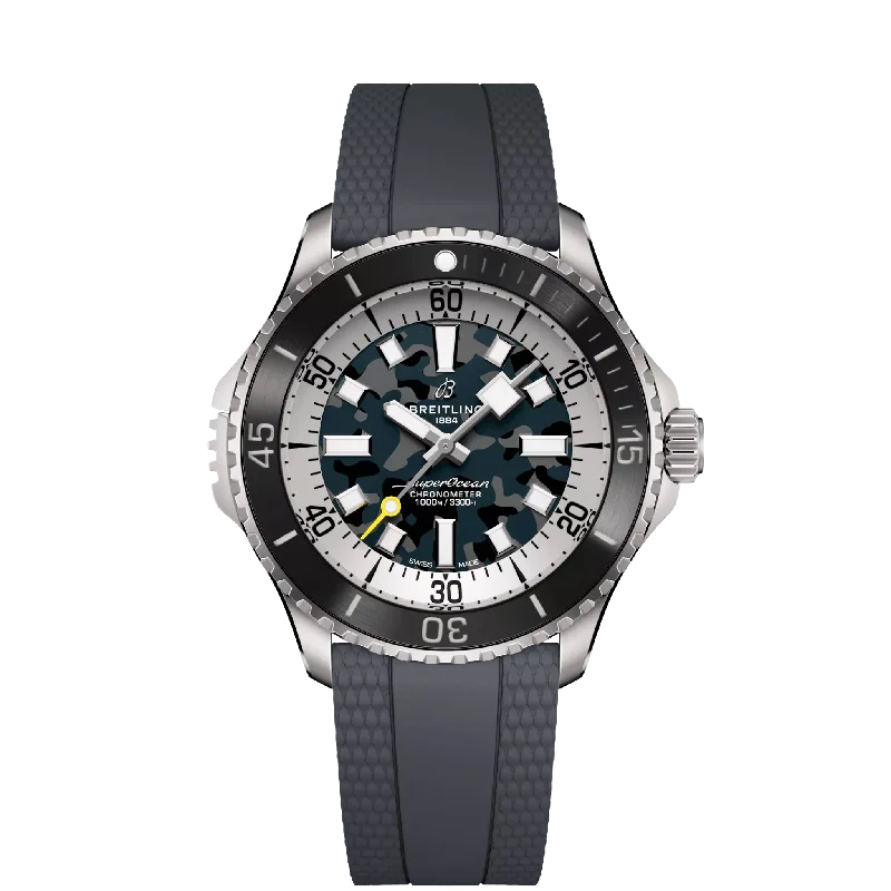 Breitling Superocean Super Diver 46 mm Titanium Men's Watch-Breitling Watch with Multifunctional Chronograph -