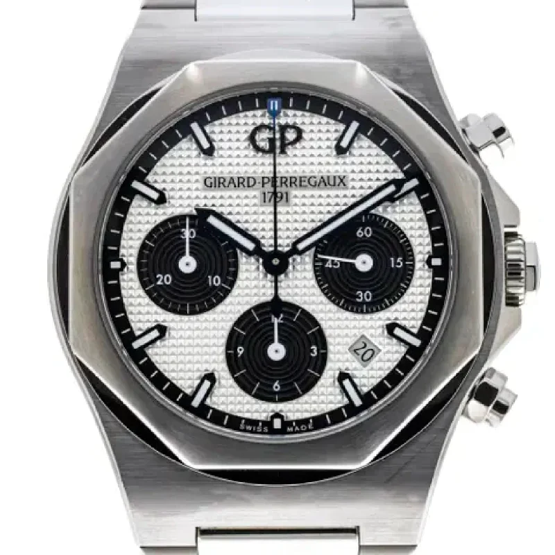 Laureato Chronograph "Panda Dial"-IWC Watch with Leather Strap -