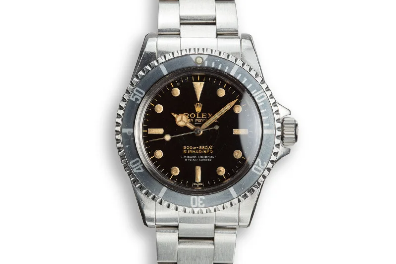 1963 Rolex Pointed Crown Guard Submariner 5512 with Gilt 4 Line Underline Dial-Rolex Watch with Diamond Dial and Bezel -