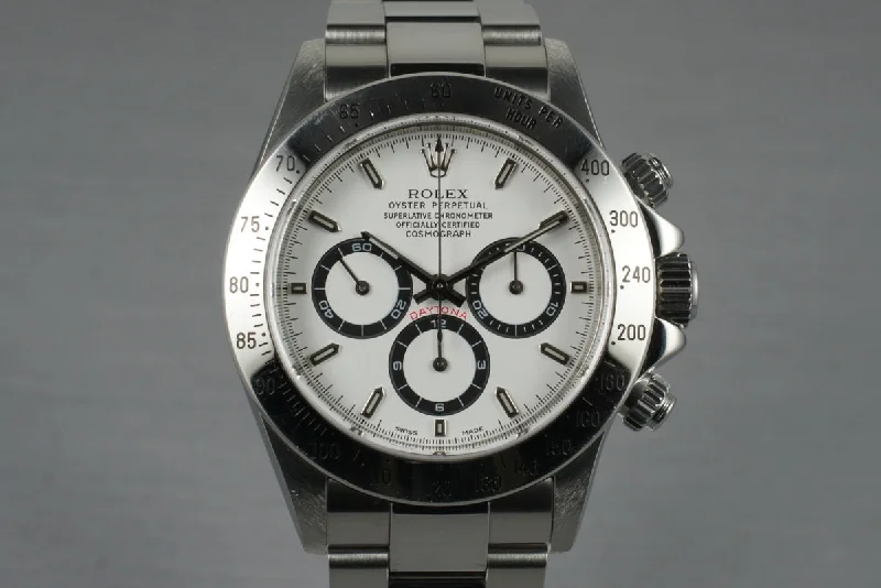 1999 Rolex Zenith Daytona 16520 White Dial with Box and Papers-Rolex Watch for Multi-Function Watches -