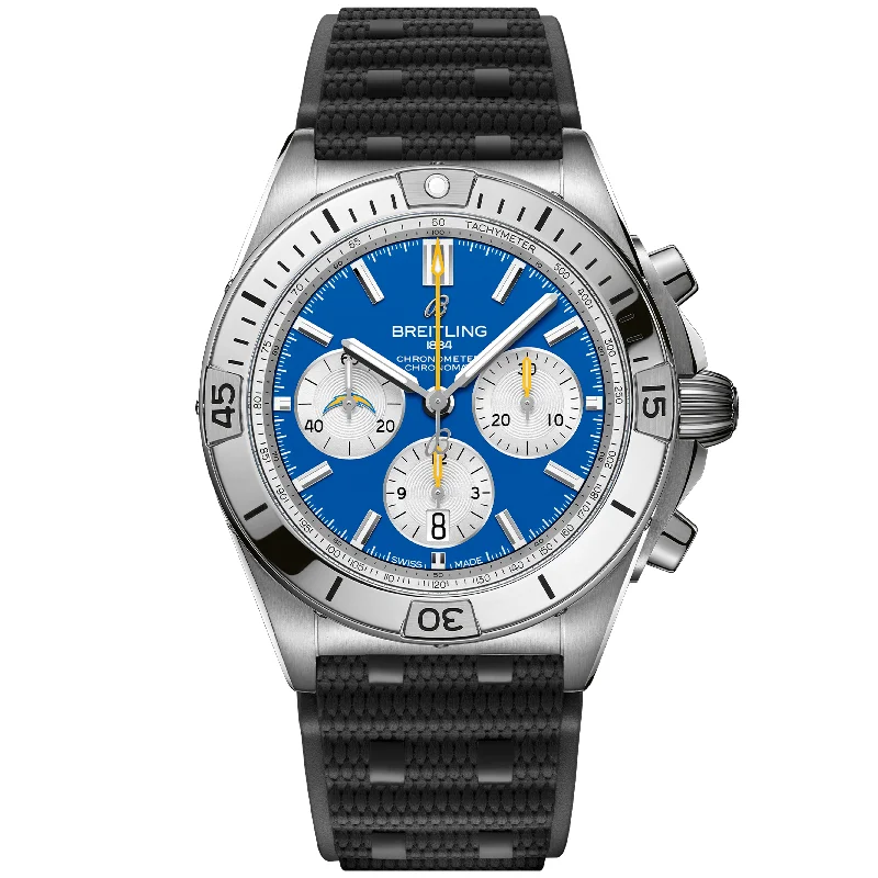 Chronomat B01 42 NFL Los Angeles Chargers Edition AB01342B1C8S1-Breitling Watch with Limited-Edition Features -