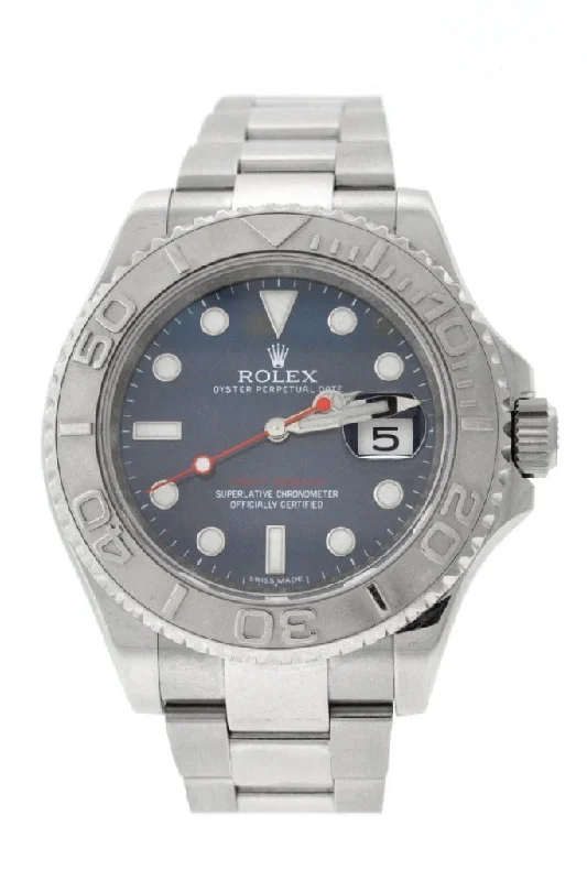 Rolex Yacht-Master 40 Automatic Blue Dial Stainless Steel Oyster Men's Watch 116622-Rolex Watch with Automatic Winding -