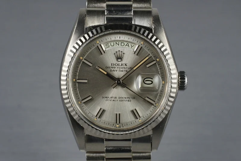 1970 Rolex 18K White Gold Day-Date 1803-Rolex Watch for Fashion-Forward Style -