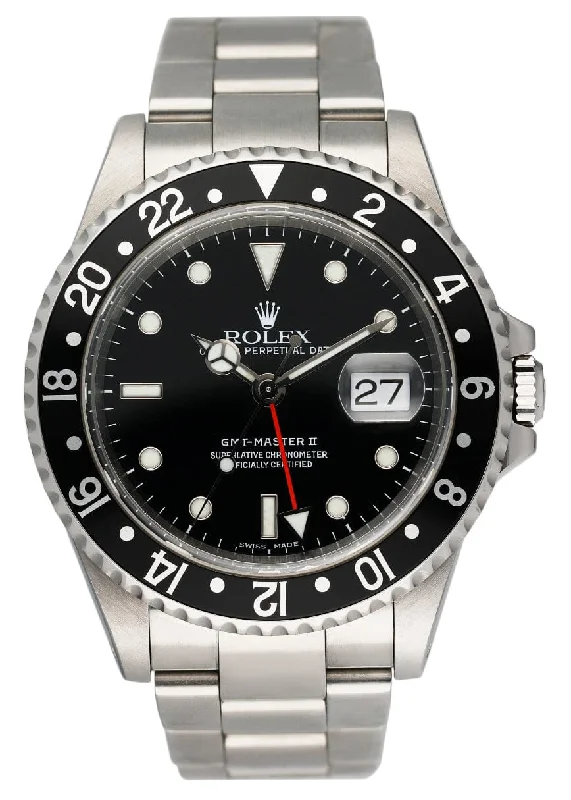 Rolex GMT Master II 16710 Stainless Steel Mens Watch Box Papers-Rolex Watch for Daily Wear -