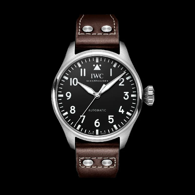 IWC Big Pilot’S Watch 43 Watch, 43mm Black Dial, IW329301-IWC Watch with Gold and Steel Case -