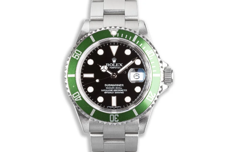 2007 Rolex Unpolished Green Anniversary Submariner 16610lv-Rolex Daytona Watch -