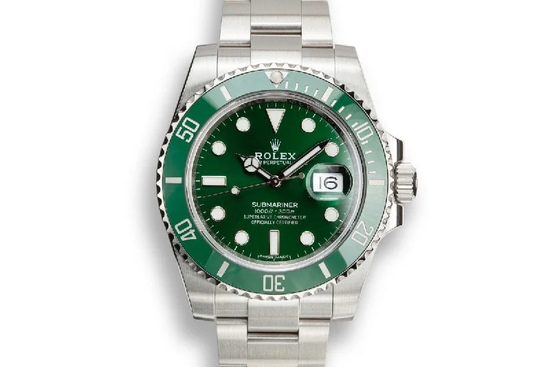 2018 Rolex Green Submariner 116610LV "Hulk" with Box and Papers-Rolex Watch with 24-Hour Function -