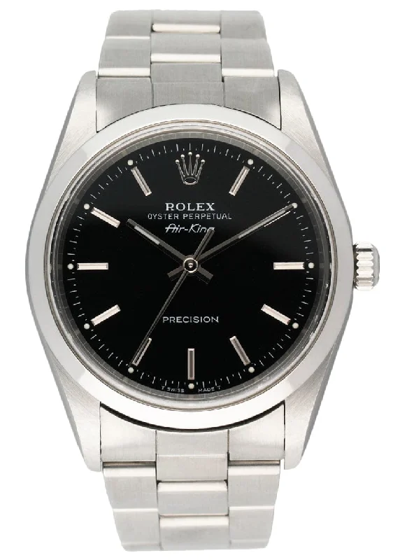 Rolex Air King Precision 14000 Mens Watch Box Papers-Rolex Watch with Stainless Steel Bracelet -