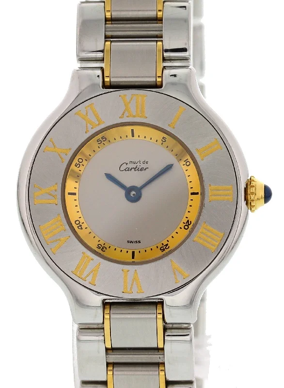 Cartier Must 21 SS/18K YG 1340-Cartier Watch with Chronometer Certification -