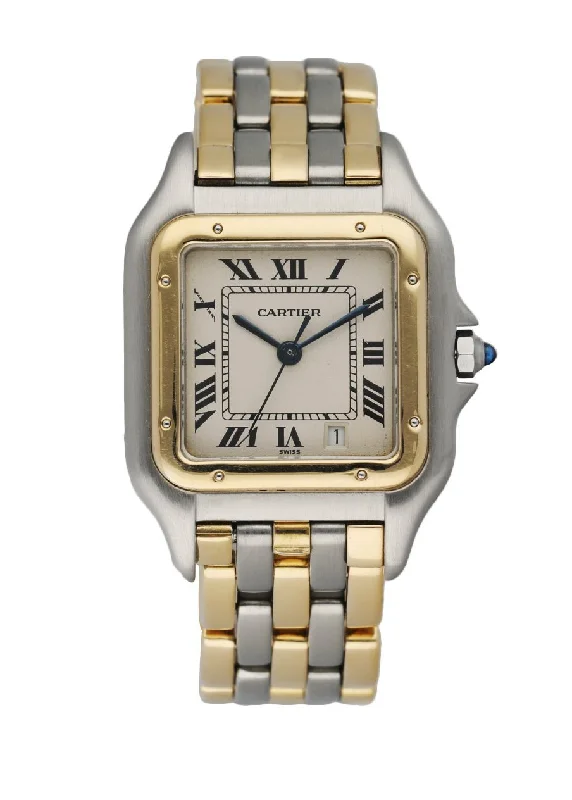 Cartier Panthere 187949 Midsize Three Row Ladies Watch-Cartier Watch with Transparent Caseback -