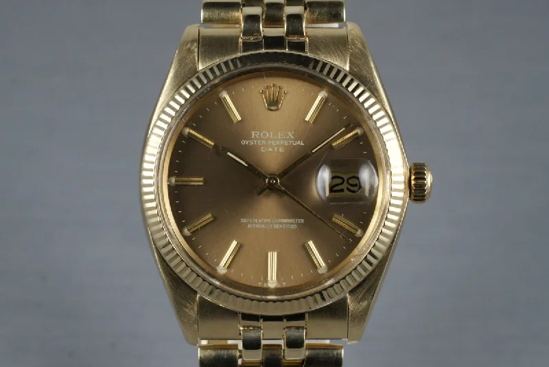 1978 Rolex 14K Date 1501 with Brown Dial-Rolex Watch for Business Professionals -