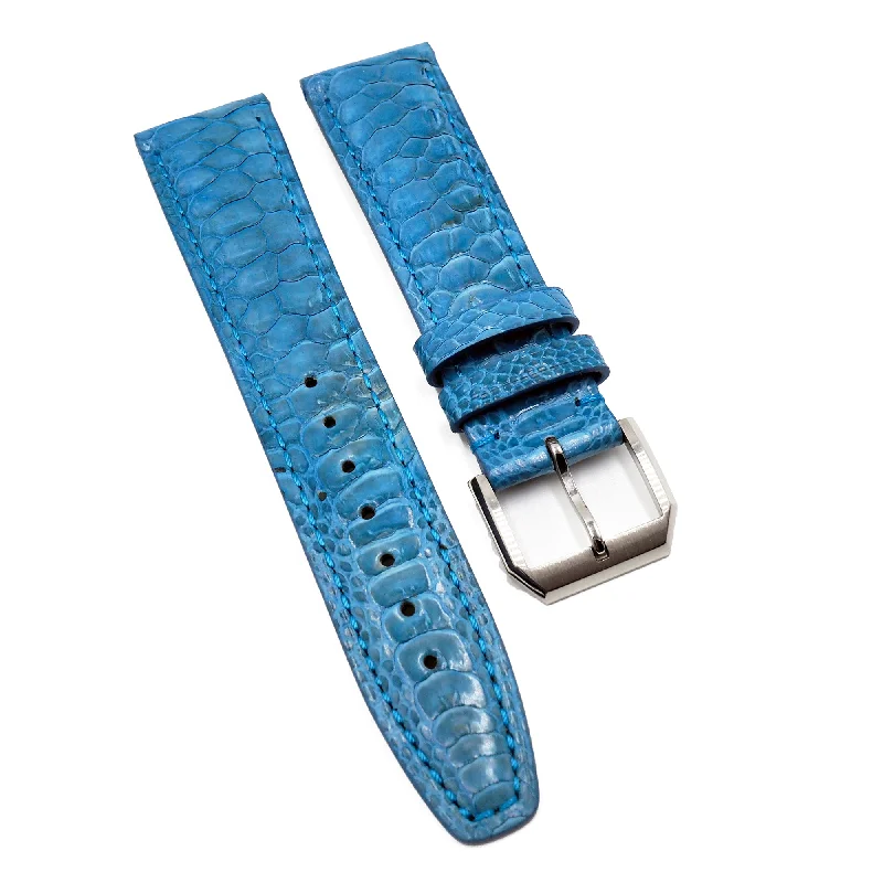 20mm Olympic Blue Turkey Leather Watch Strap For IWC, Tang Buckle Style-IWC Watch with Complete Set of Papers -