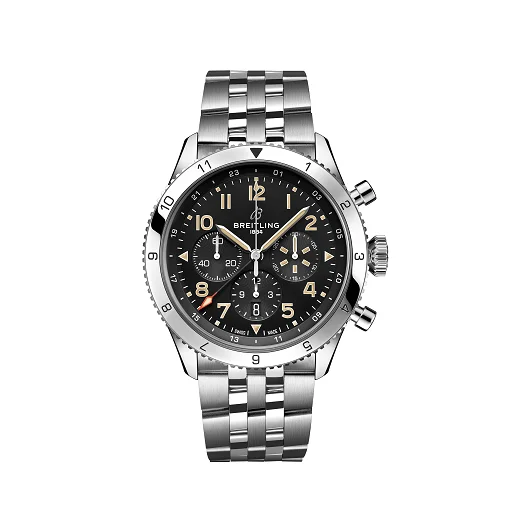 Breitling Super AVI Chrongraph GMT Stainless steel  Men's Watch-Breitling Watch with High-End Aviation Features -