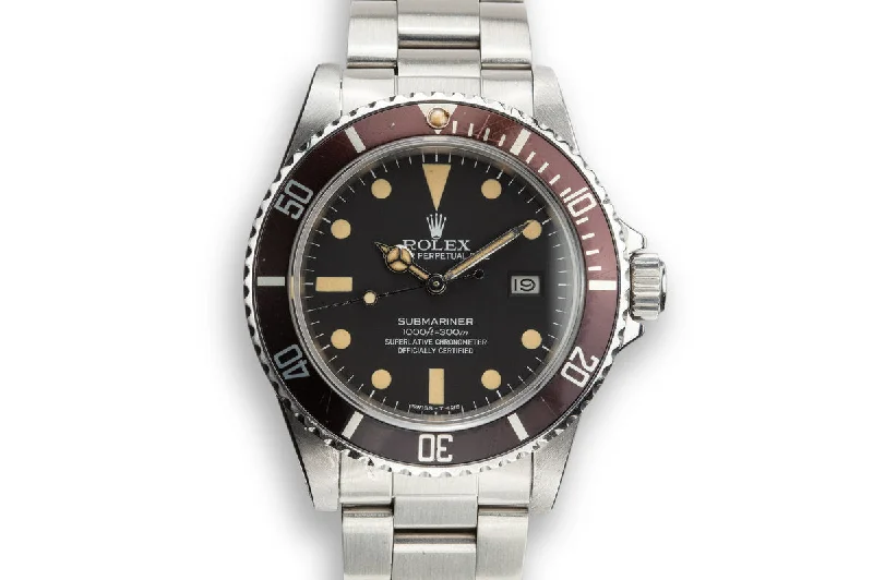 1982 Rolex Submariner 16800 with Box and Service Papers-Rolex Watch with Customizable Strap -