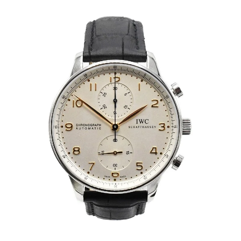 IWC Portugieser Chronograph Steel Watch 41mm - Ref IW371445-IWC Watch for Craftsmanship Enthusiasts -