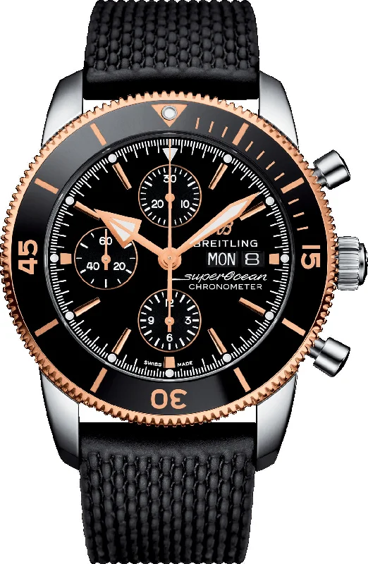 Breitling Superocean Heritage II Chronograph 44-Breitling Watch with Dual Time Zone -