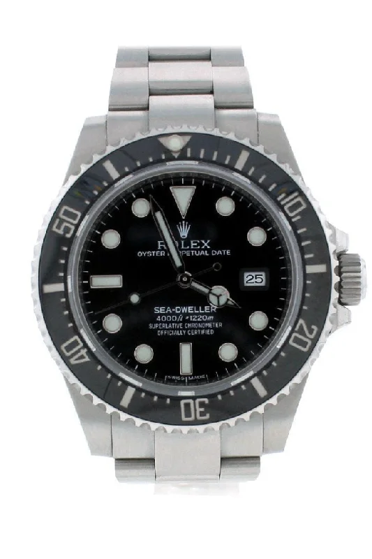 ROLEX Sea Dweller Deepsea 44 Black Dial Stainless Steel Men's Watch 116660-Rolex Watch with Date Function -