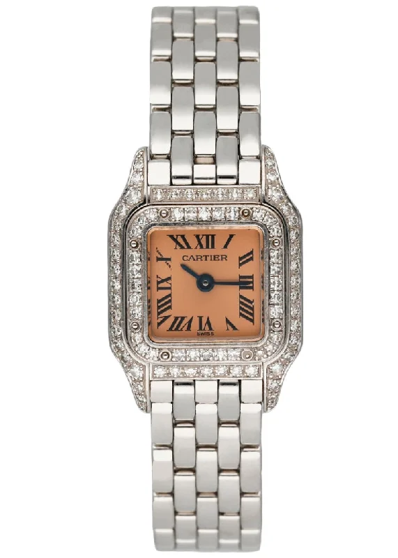 Cartier Mini WF3244F3/2363 18K White Gold Diamond Box & Papers-Cartier Watch for Rare Model Seekers -