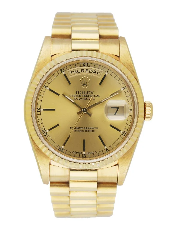 Rolex Day Date President 18238 18k Yellow Gold Men's Watch-Rolex Watch with Diamond-Like Coating -