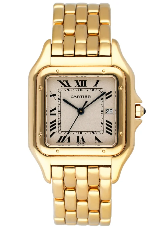 Cartier Panthere Jumbo 18K Yellow Gold Mens Watch-Cartier Watch with Timeless Appeal -