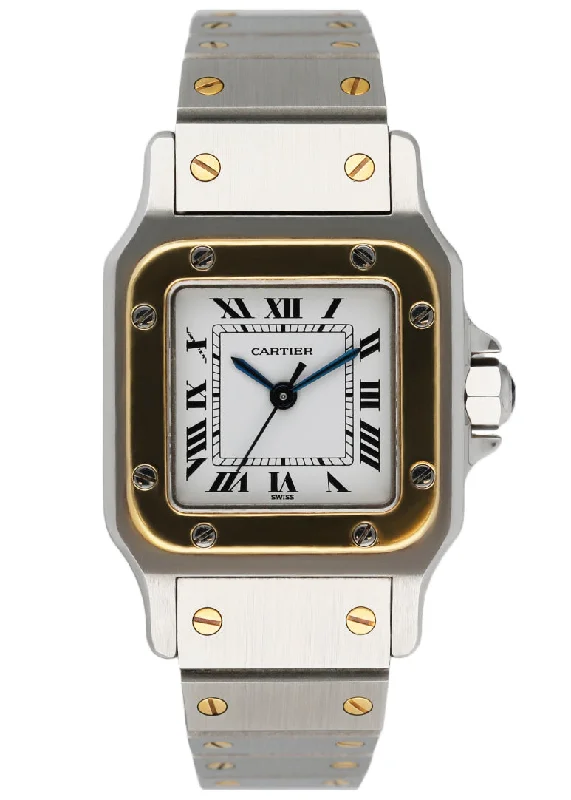 Cartier Santos Galbee Two-Tone 18K Yellow Gold Steel Ladies Watch-Cartier Watch with High-End Features -