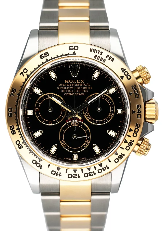 Rolex Daytona 116503 Two Tone Black Dial Mens Watch Box Papers-Rolex Oyster Perpetual Watch -