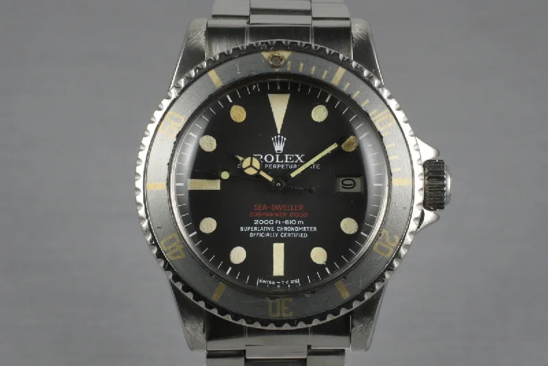 1972 Rolex Double Red Sea Dweller 1665 Mark III Dial-Rolex Watch for Weekend Getaways -