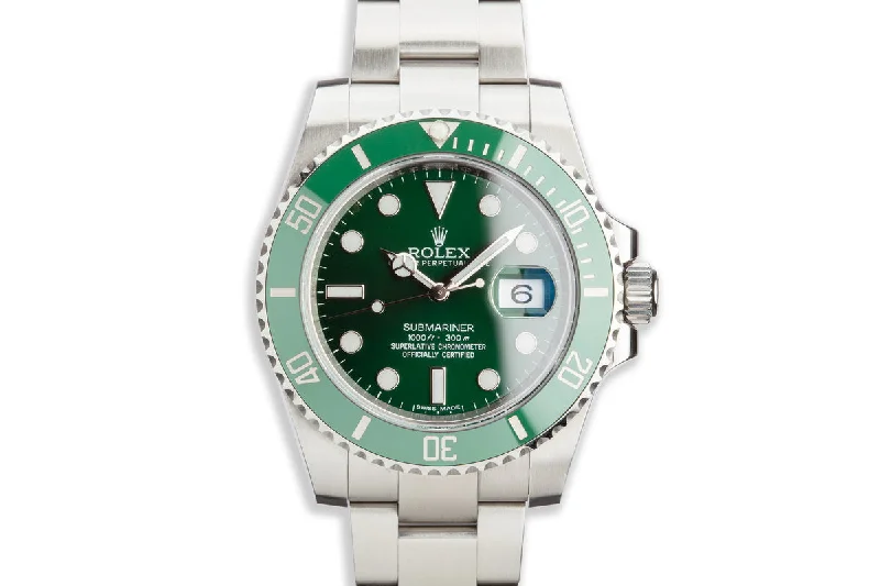 2013 Rolex Green Submariner 116610LV "Hulk" with Box and Papers-Rolex Watch for Exclusive Clubs -