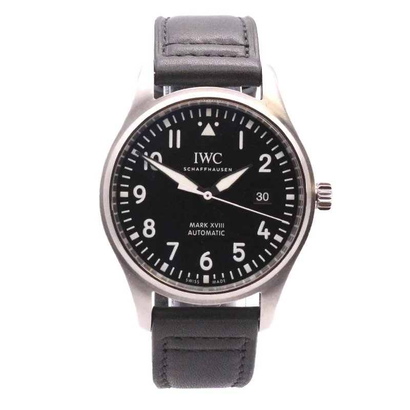 IWC Pilots Watch Mark XVIII 40mm Steel Automatic Watch - Ref IW327009-IWC Watch with Limited Production