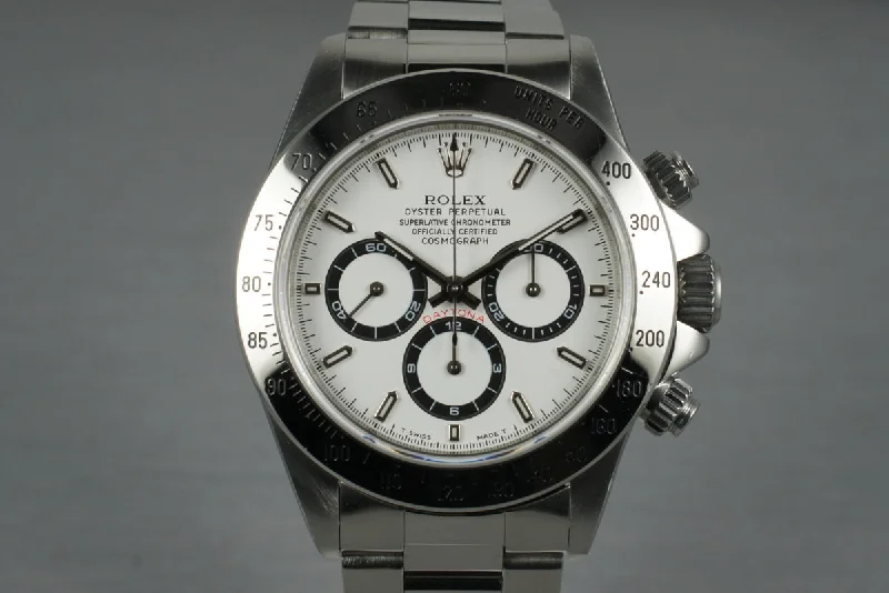 1996 Rolex SS Zenith Daytona 16520 White Dial-Rolex Watch with High-End Movement -