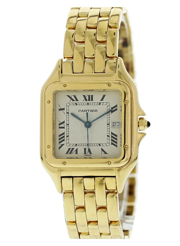 Cartier Panthere Large W25014B9 18K Yellow Gold Watch-Cartier Watch with Fine Detailing -