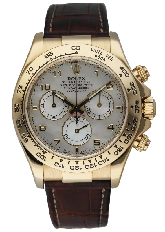 Rolex Daytona 116518 18K Yellow Gold MOP Dial Men's Watch-Rolex Watch with Platinum Case -