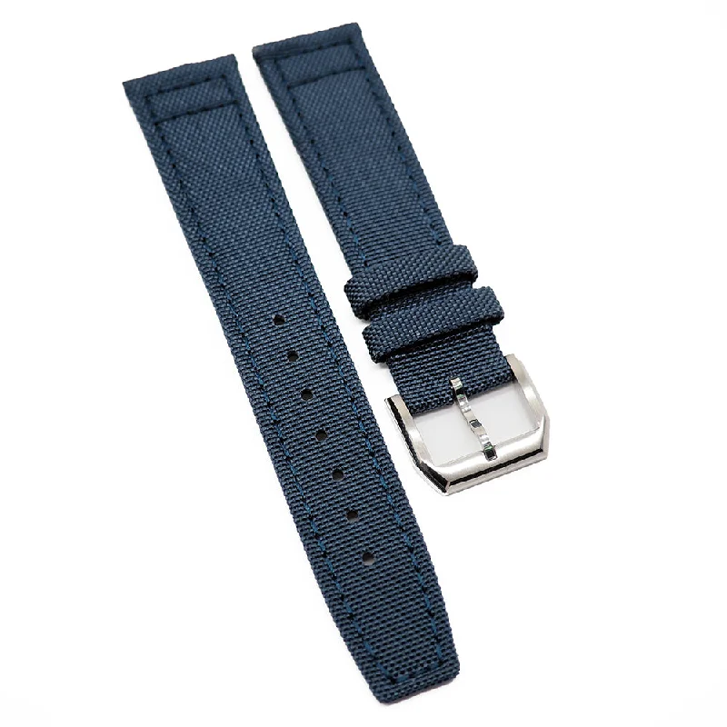 20mm, 21mm, 22mm Navy Blue Nylon Watch Strap For IWC-IWC Watch with Rare Dial Design -