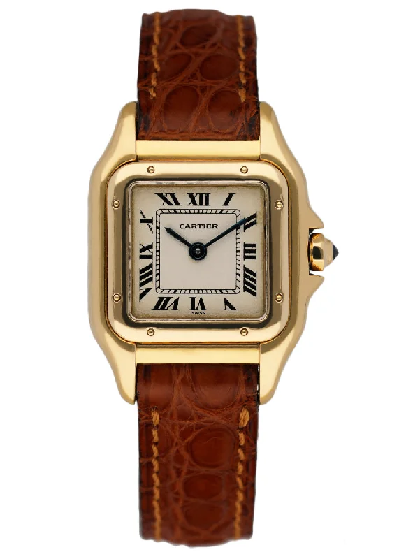 Cartier Panthere 8057929 18K Yellow Gold Ladies Watch-Cartier Watch with Chronometer Certification -