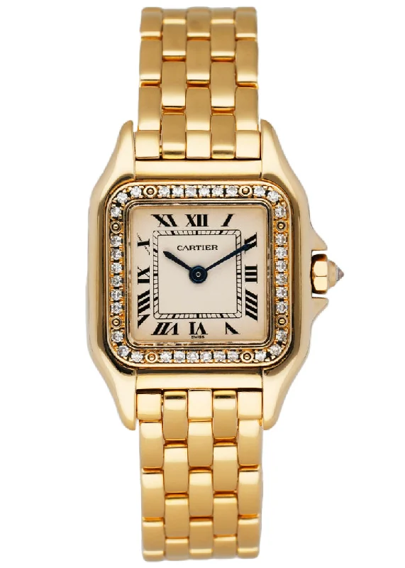 Cartier Panthere 1280 18K Yellow Gold Diamonds Ladies Watch Box Papers-Cartier Watch with Multiple Dial Functions -