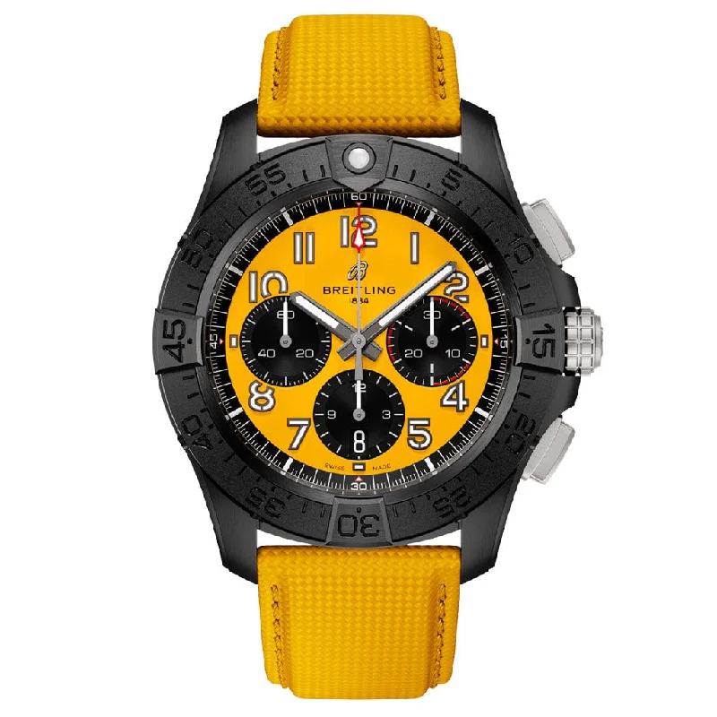 Avenger B01 Chronograph 44 Night Mission SB0147101I1X1-Breitling Watch with Shock-Resistant Features -