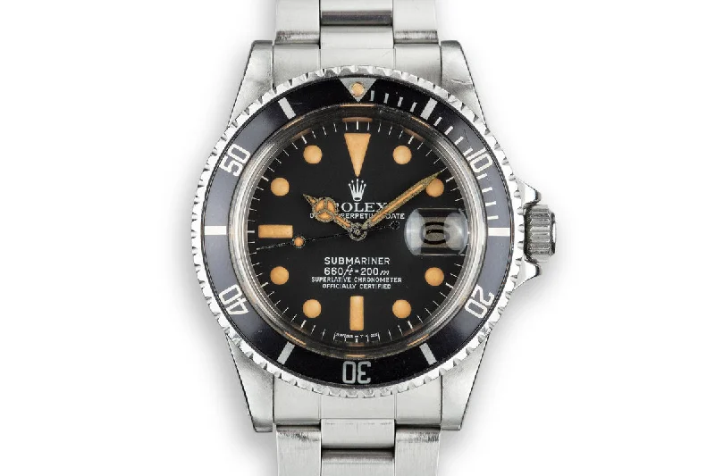 1978 Rolex Submariner 1680 with Box and Papers and Pumpkin Dial-Rolex Watch with Black Dial -