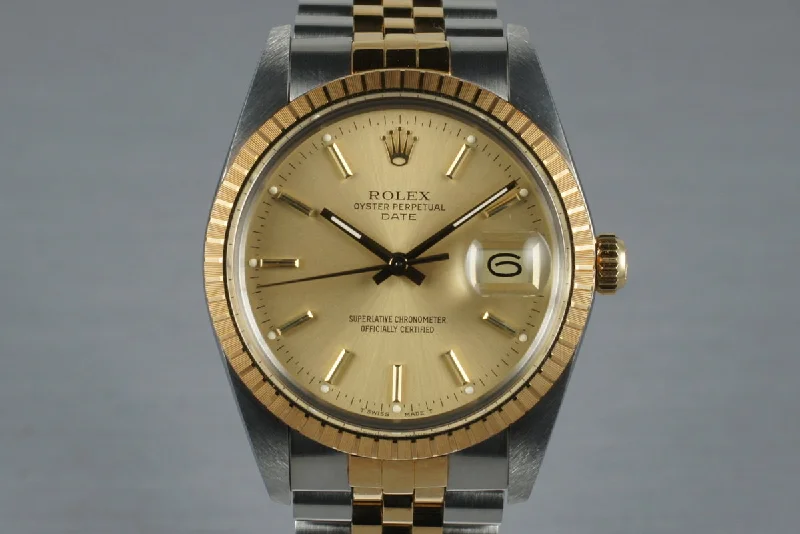 1988 Rolex Two Tone Date 15053 with Box-Rolex Watch for Collector’s Edition -