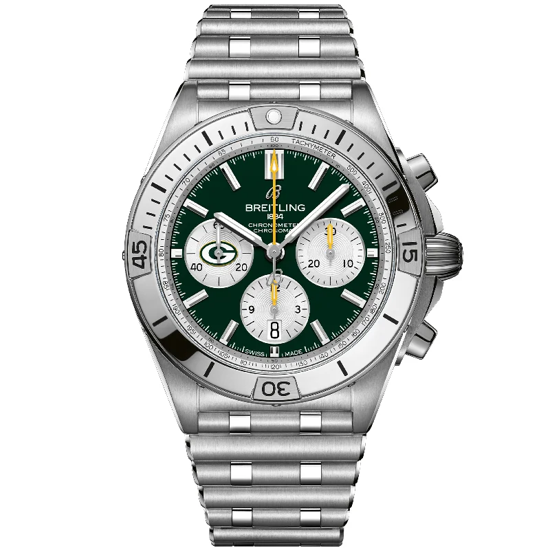 Chronomat B01 42 NFL Green Bay Packers Edition AB01342B1L1A1-Breitling Watch with Exclusive Materials and Design -