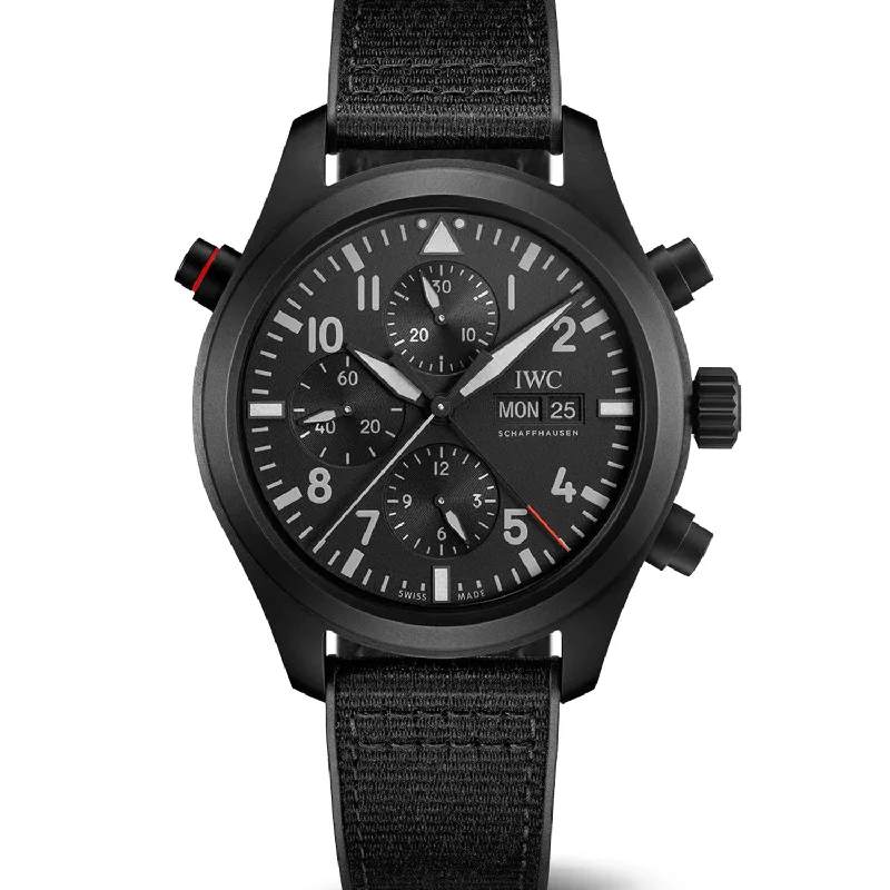 IWC PILOT’S WATCH DOUBLE CHRONOGRAPH TOP GUN CERATANIUM IW371815-IWC Watch for Discerning Clients -