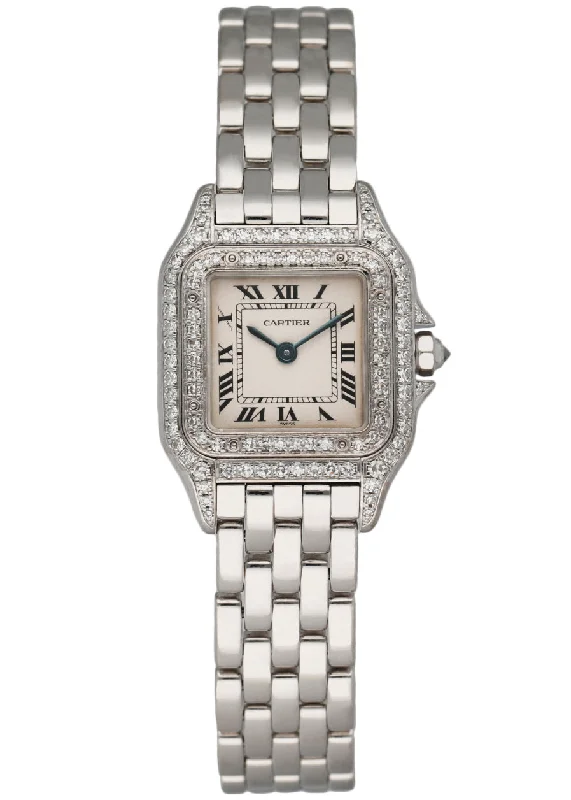 Cartier Panthere W25016F3/1660 18K White Gold & Diamond Ladies Watch-Cartier Watch for Stylish Professionals -