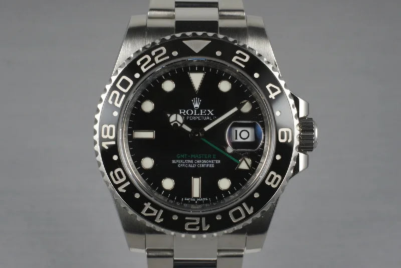 2011 Rolex GMT II 116710 with Box and Papers-Rolex Watch for Daily Wear -