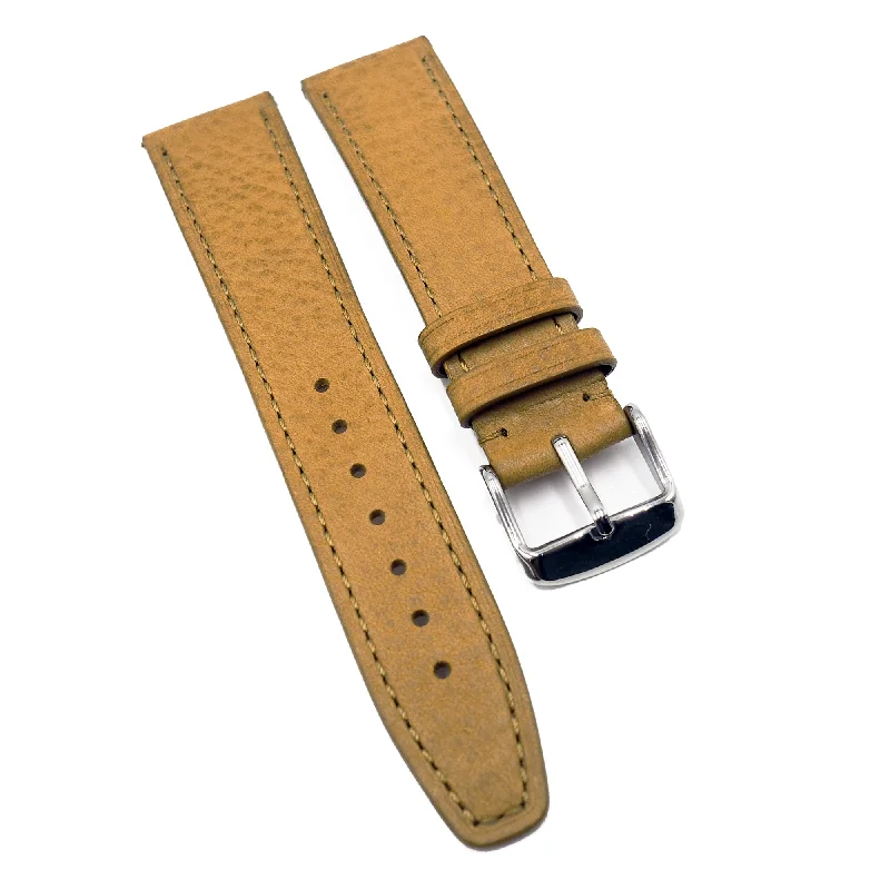 20mm Goldenrod Orange Calf Leather Watch Strap For IWC-IWC Watch with Classic Pilot’s Design -