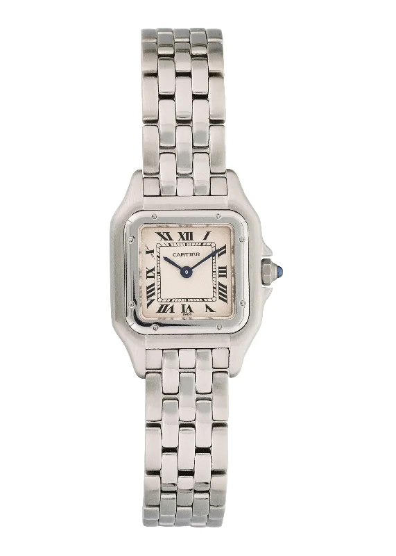 Cartier Panthere 1320 Ladies Watch-Cartier Watch with Polished Steel Bracelet -