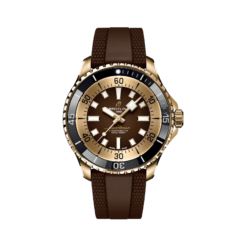 Breitling Superocean Automatic 44mm Bronze Men's Watch-Breitling Watch with Stylish Chronograph Display -