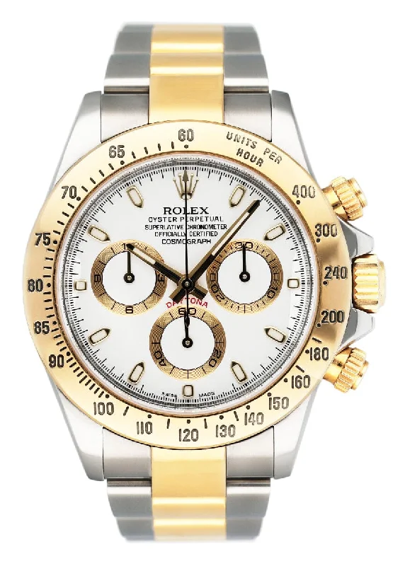 Rolex Daytona 116523 White Dial Two-Tone Mens Watch-Rolex Watch with Black Dial -