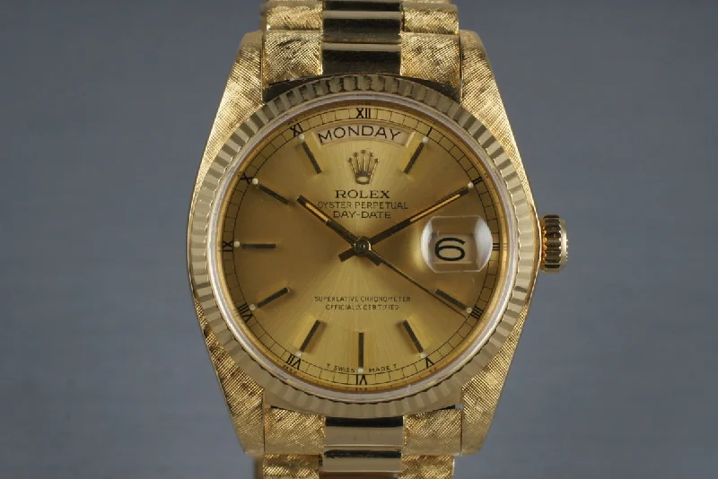 1981 Rolex YG Day Date 18038 with Morellis Finish-Rolex Watch for Prestige and Status -