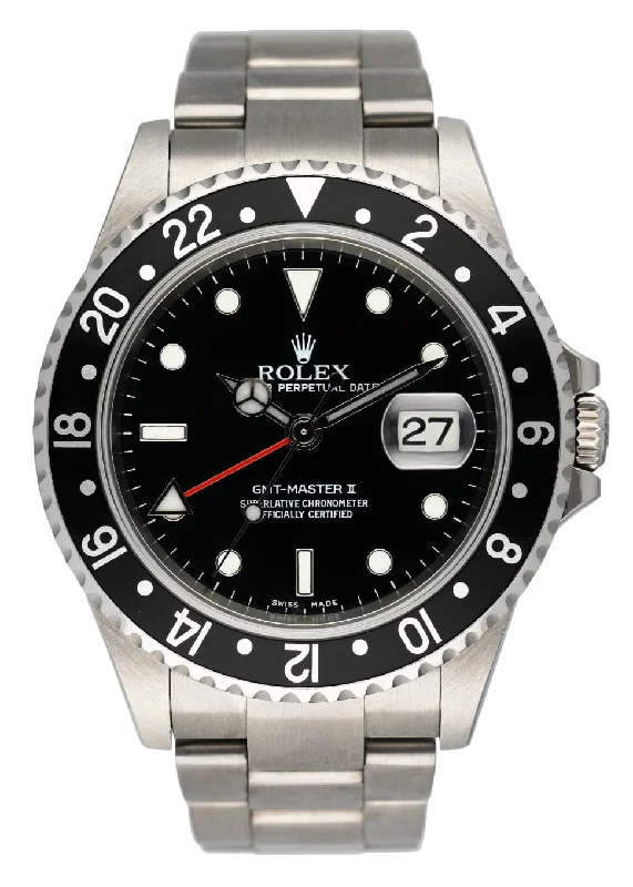 Rolex GMT Master II 16710 Stainless Steel Mens Watch-Rolex Watch with Vintage and Modern Features -