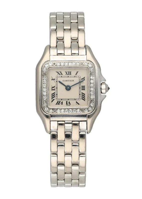 Cartier Panthere 1660 White Gold Diamond Ladies Watch-Cartier Watch with 1000M Water Resistance -